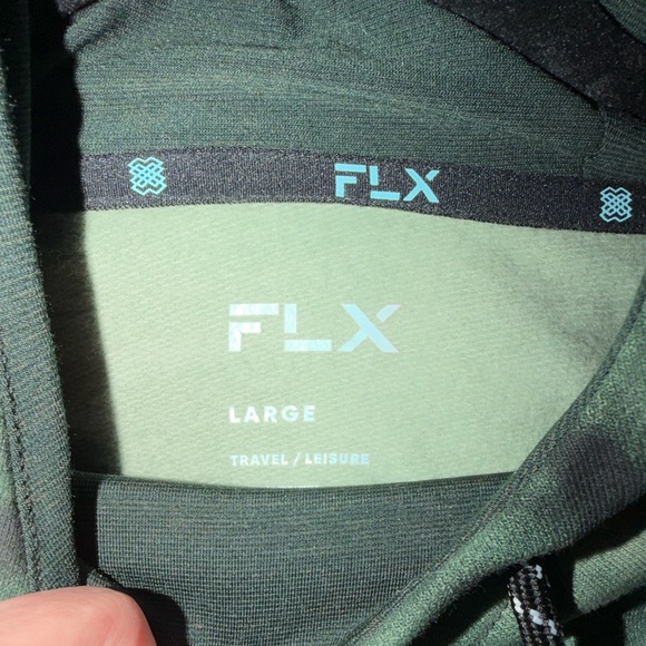 Flx Men's Green Camouflage Hoodie - Picture 2 of 4